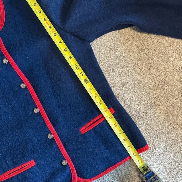 Lang Originals Navy and Red Button‎ Blazer - Size Small - Picture 10 of 10